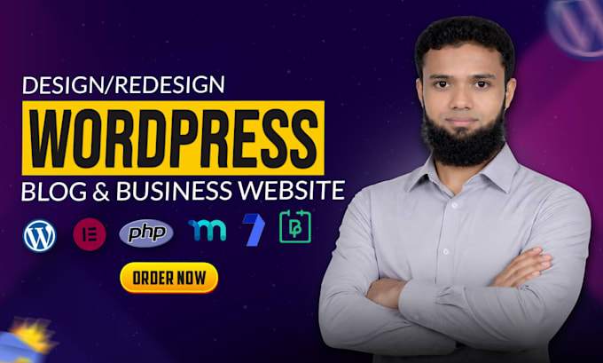 design, redesign and build wordpress blog website and business website