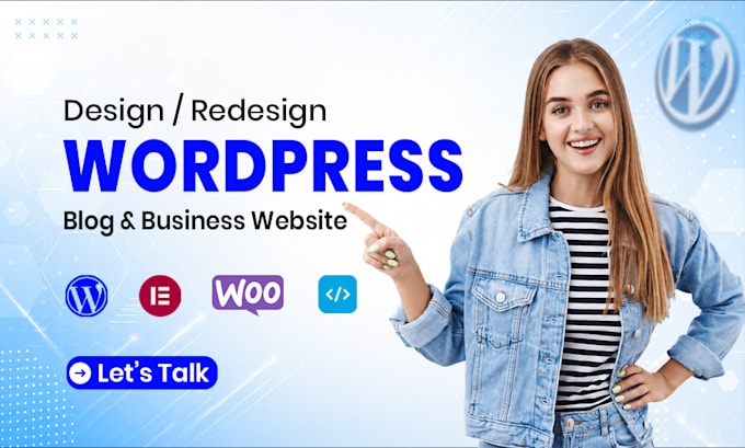 design, redesign and build wordpress blog website and business website