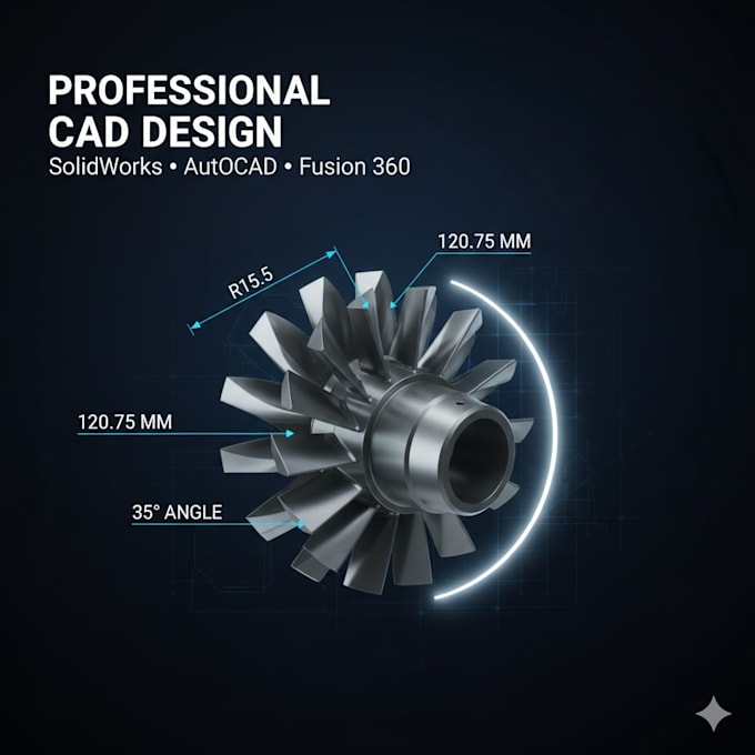 create professional 3d cad models and technical designs