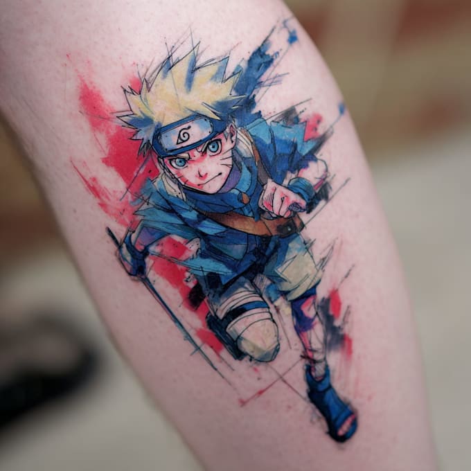 make anime tattoo design