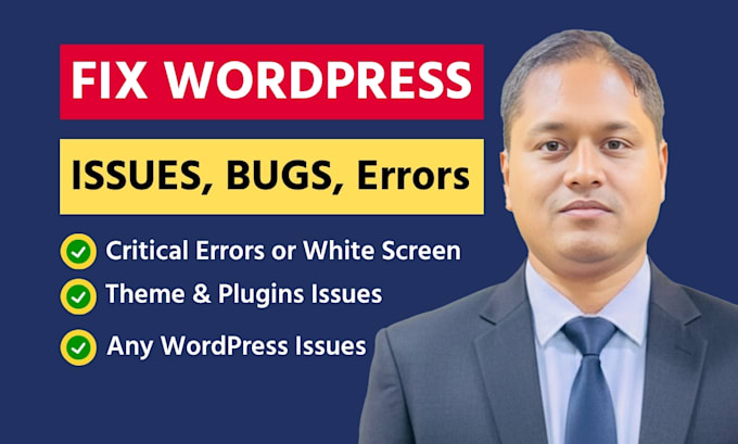 fix wordpress issues, errors, bugs and woocommerce problems fast