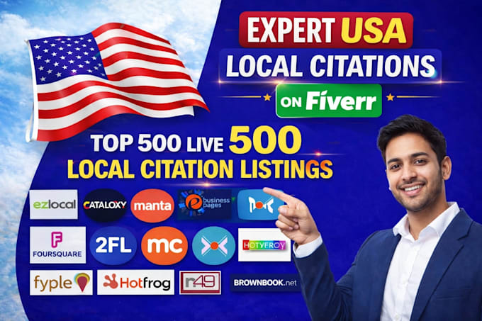 500 USA local citations for local seo