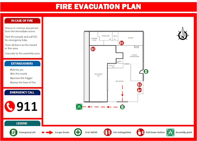 design fire escape plans and evacuation maps