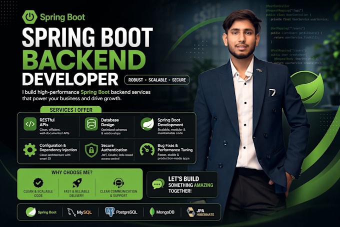 develop spring boot backend with mysql