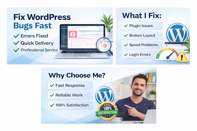 fix wordpress bugs, errors and issues quickly