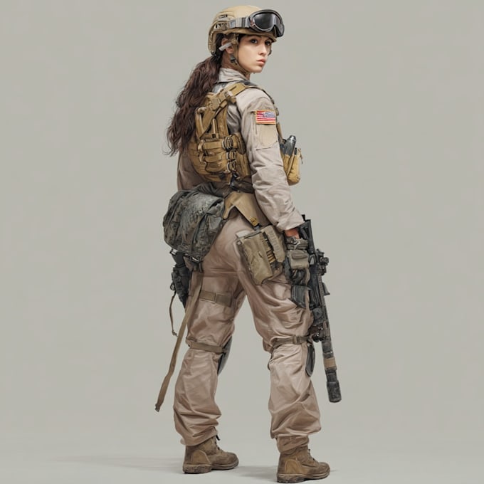 draw unique military characters for you