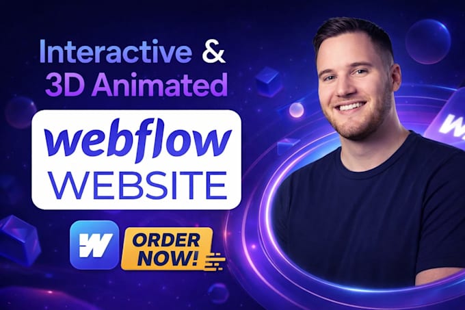design interactive 3d animated webflow website with threejs, gsap, webgl, spline