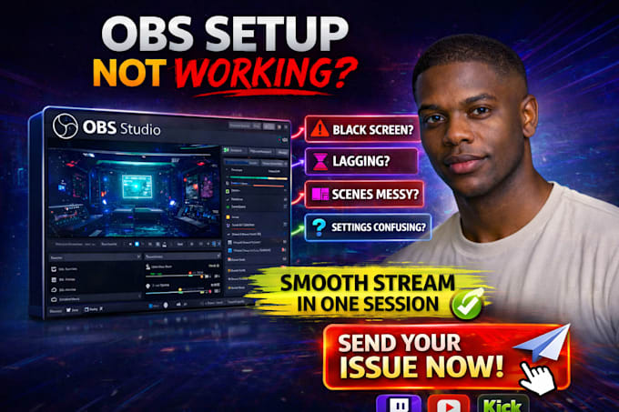 professionally setup obs studio for streaming and recording
