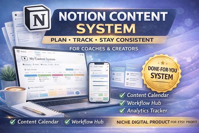 create notion content planner system for coaches and creator