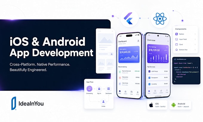 develop mobile app, ios app, android app as mobile app developer