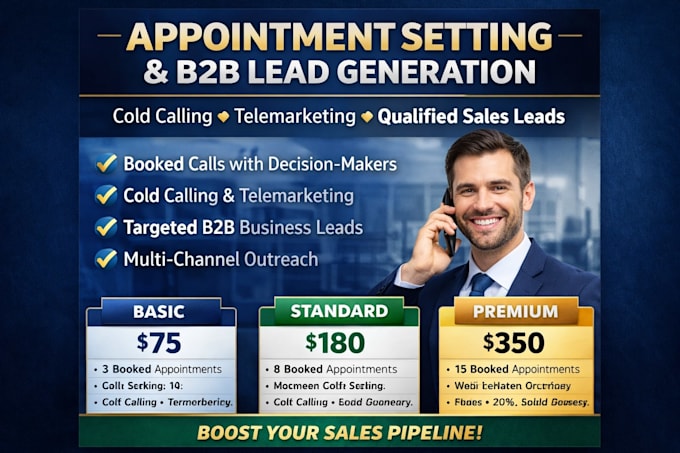 Do appointment setting, cold calling and b2b lead generation for sales ...