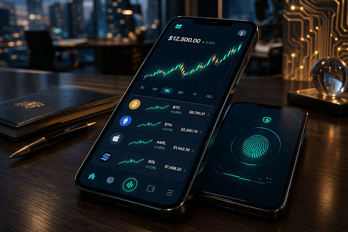 build a stock trading or crypto portfolio tracking mobile app