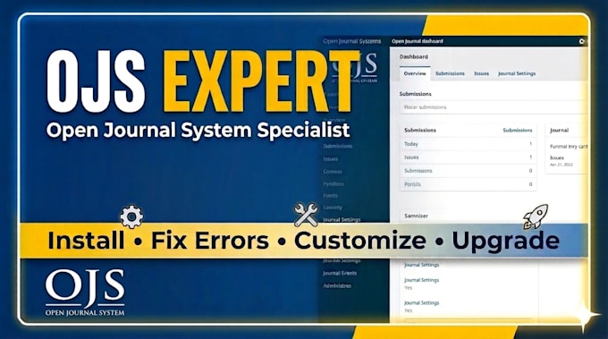 install, customize, fix errors and optimize the ojs open journal system website