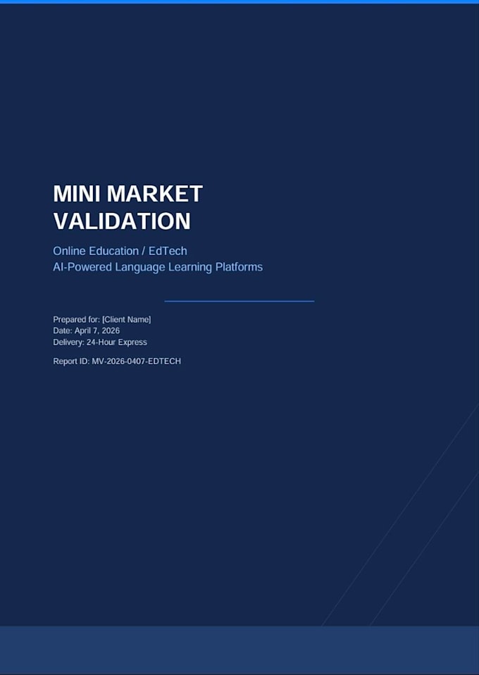 create a mini market validation report with ai in 48 hours