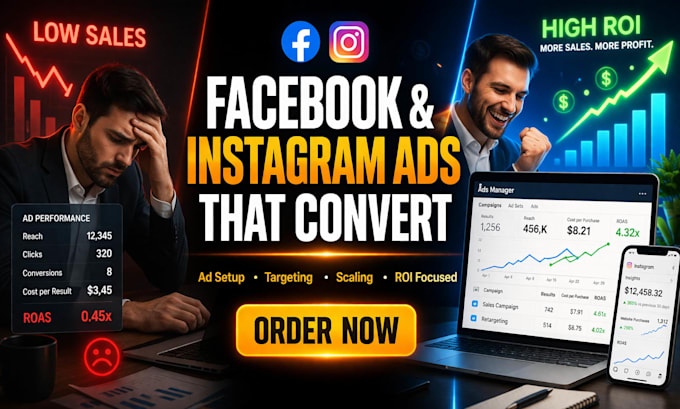 create and manage high converting facebook and instagram ads
