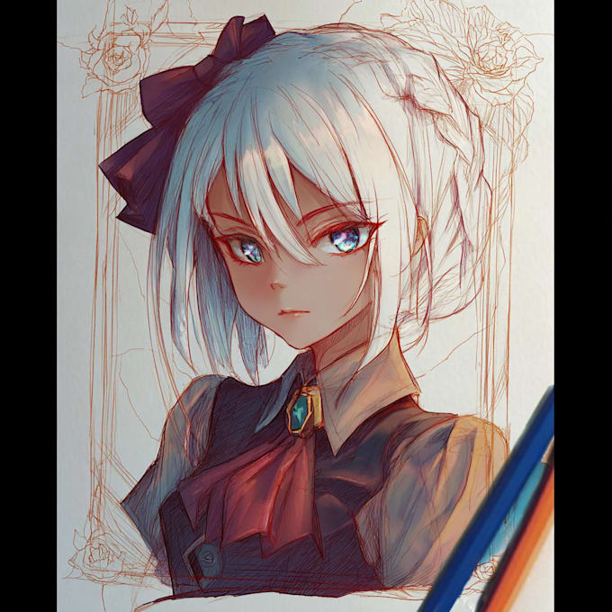 draw anime characters illustration