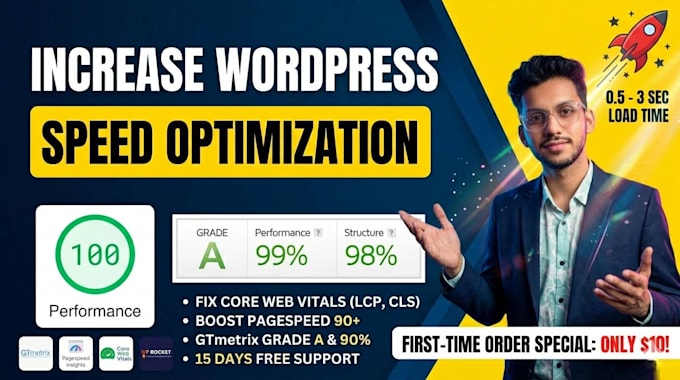 do wordpress pagespeed optimization and fix core web vitals