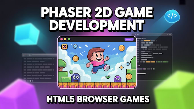 code HTML5 phaser 2d games, online 2d multiplayer browser game or fix bugs