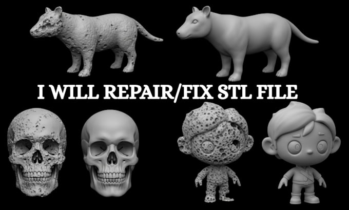 fix stl file for 3d printing, repair mesh, edit and optimize 3d models fast