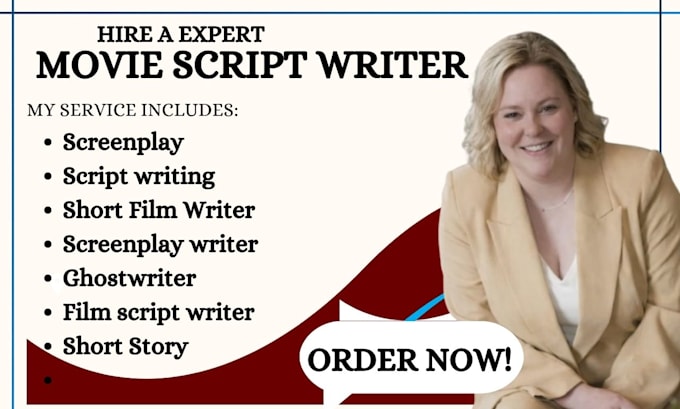 write your movie script, screenplay, short film script or screenplay ghostwriter