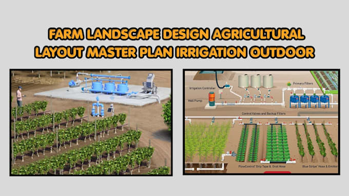 farm landscape design agricultural layout master plan irrigation outdoor