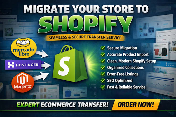 migrate mercado libre hostinger magento to shopify fix issues sync products