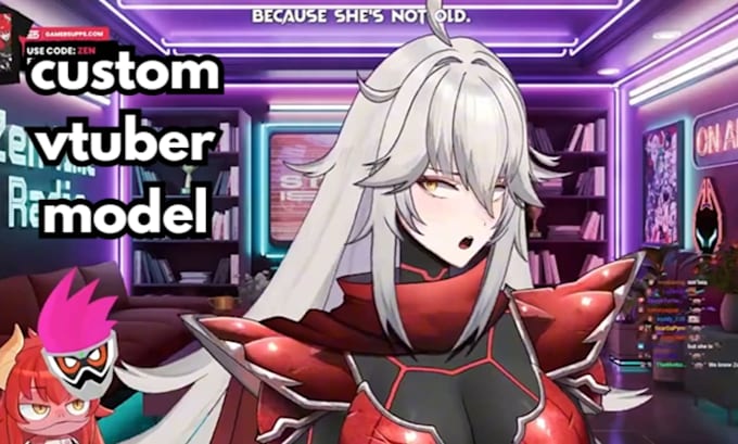 create a custom 2d 3d vtuber model with full rigging, vrm, and streaming setup