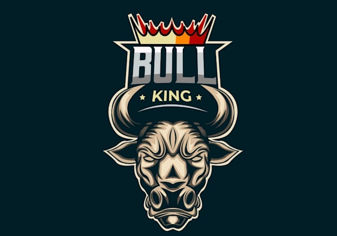 make modern bull head mascot logo with unique concepts