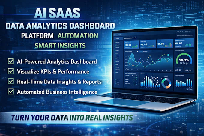develop saas ai data analytics dashboard web app system,predictive analytics web