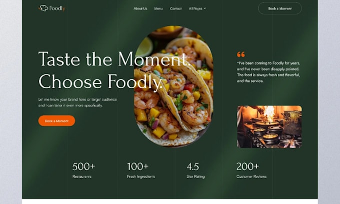 wordpress restaurant website, food catering, cafe, bake with online menu design