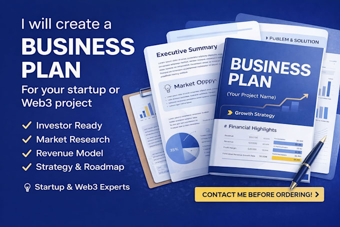 create a business plan for your startup or web3 project
