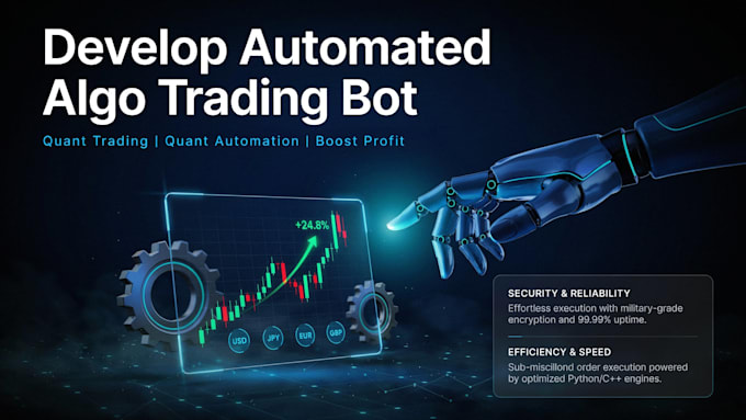 build algorithmic trading bots for forex, stocks, and crypto