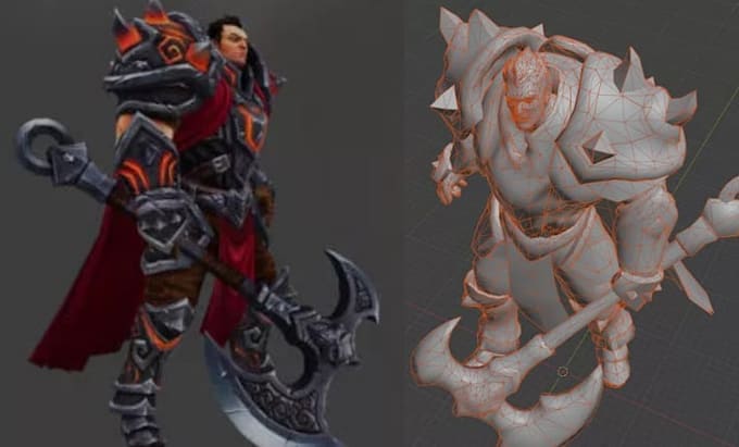 design detailed 3d cosplay character, anime or game model