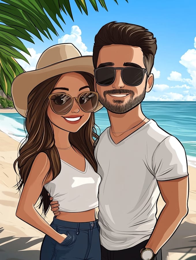 draw caricatures for couples, families, weddings