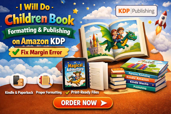 do children book formatting and publishing on amazon kdp fix margin error