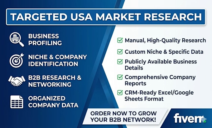 do professional b2b web research and business data entry