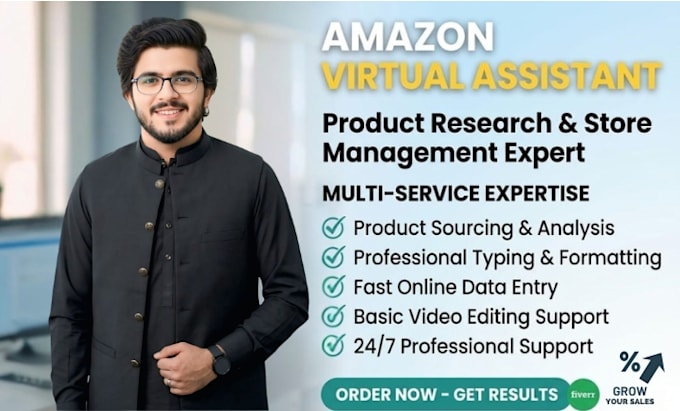 be your expert amazon virtual assistant for data entry and product research