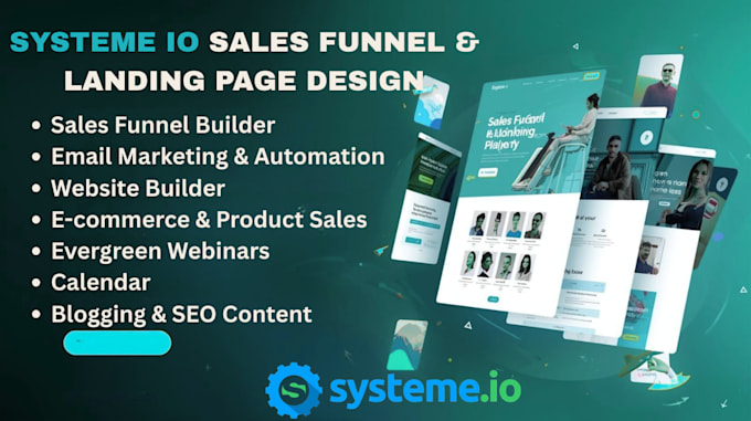 build systeme io funnels, and email automation workflows