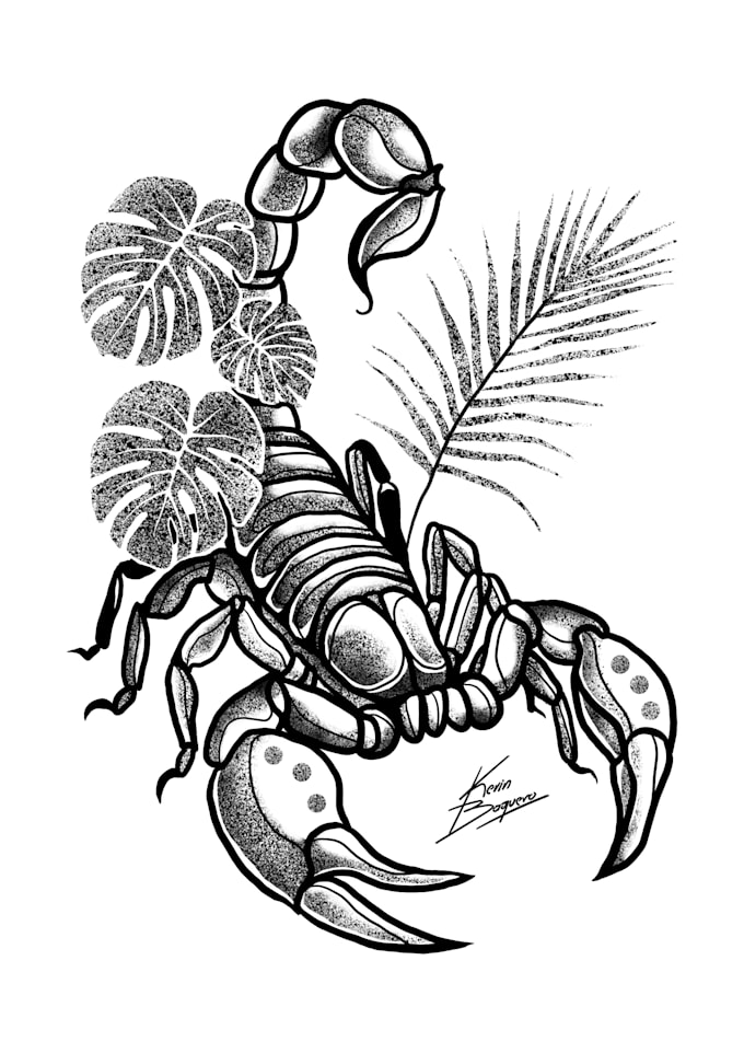 custom blackwork tattoo design with lasting quality