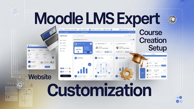 create moodle lms website, course design, setup and customization