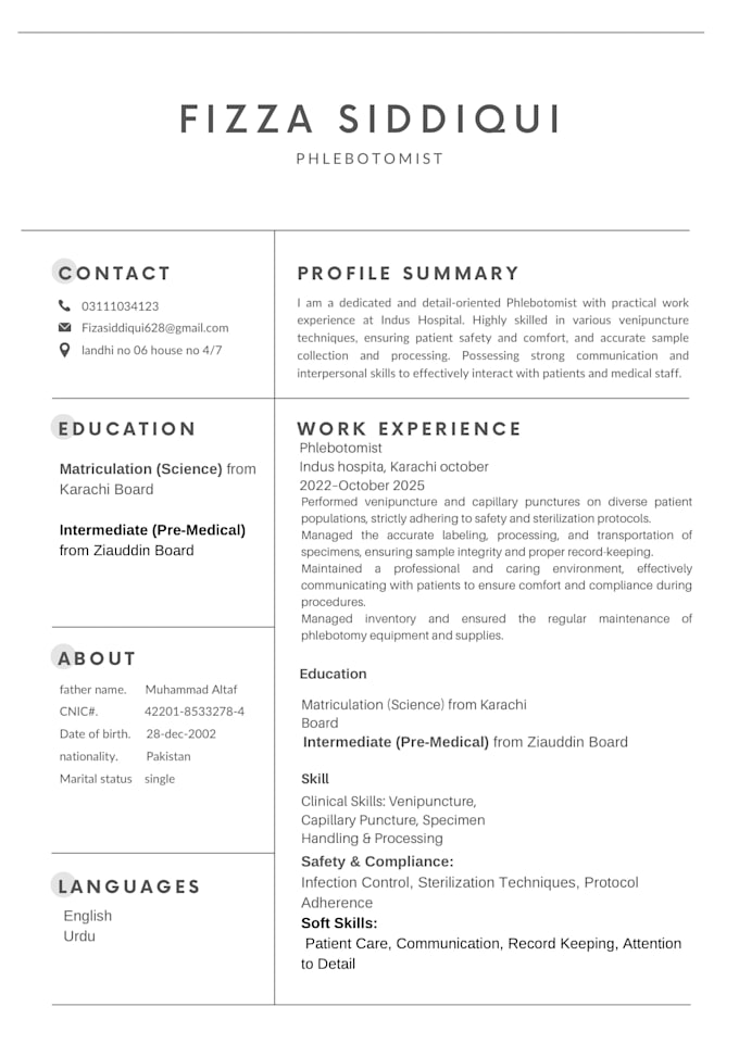 design professional CV and resume