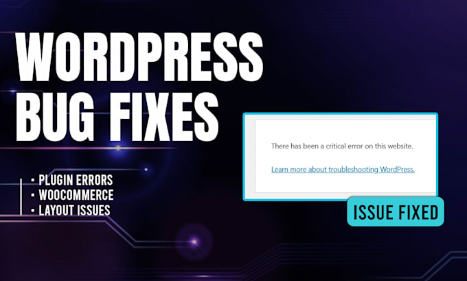 fix wordpress issues, plugin bugs and website errors