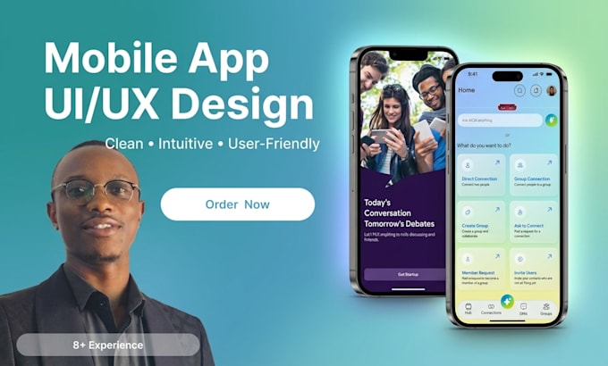 design mobile app UI UX for ios and android in figma