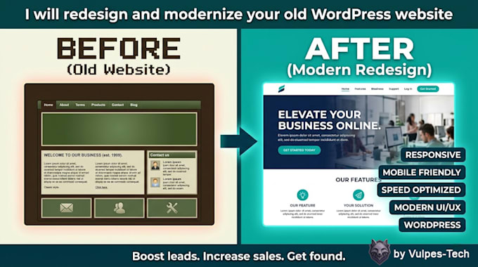 Redesign and modernize your old wordpress website by Antago_one | Fiverr