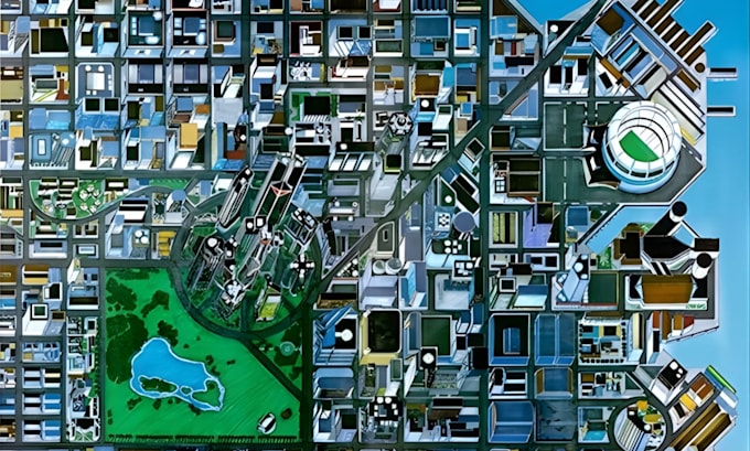 Design a custom vector map, city illustration, site plan, or floor plan ...