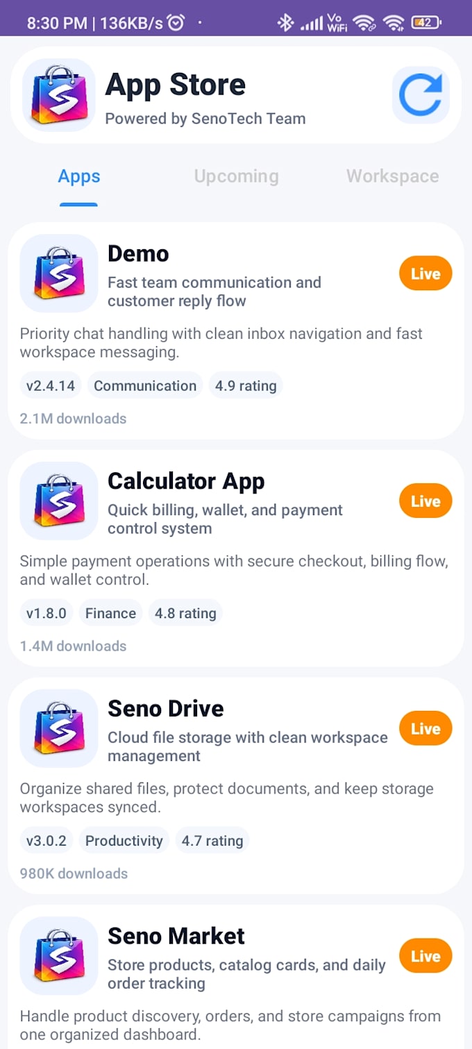develop dynamic android apps with json UI