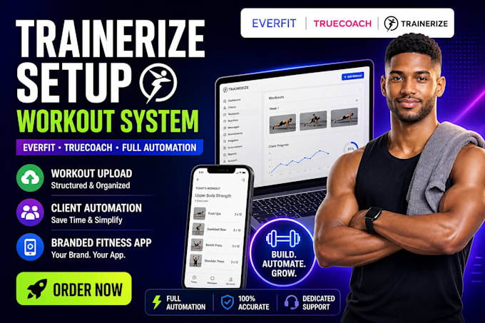 setup trainerize workout plan everfit truecoach fitness app