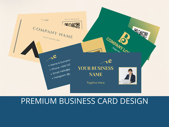 design a professional luxuary busniness card with a qr code