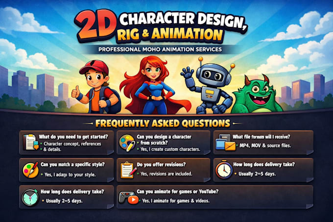 design rig and animate 2d character in moho animation