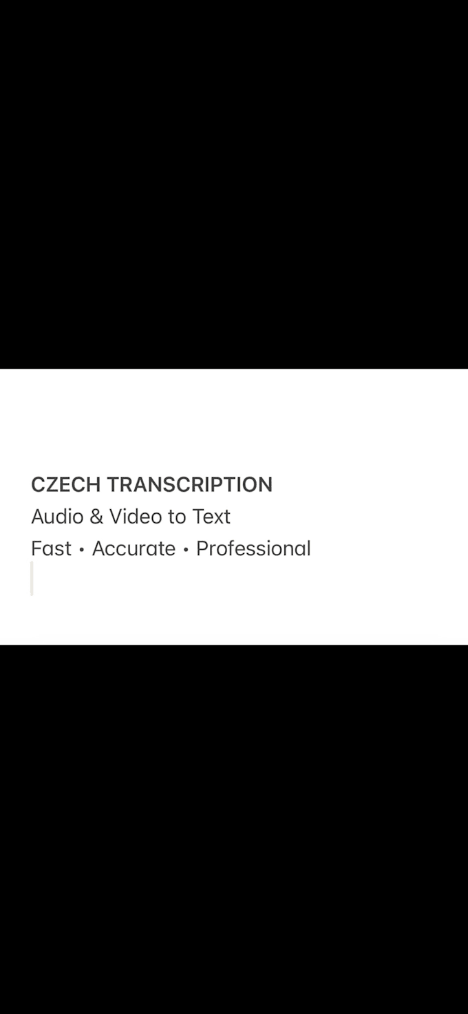 transcribe czech audio or video into text